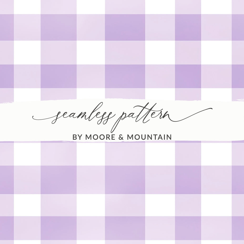 Purple and White Gingham Seamless Pattern Design