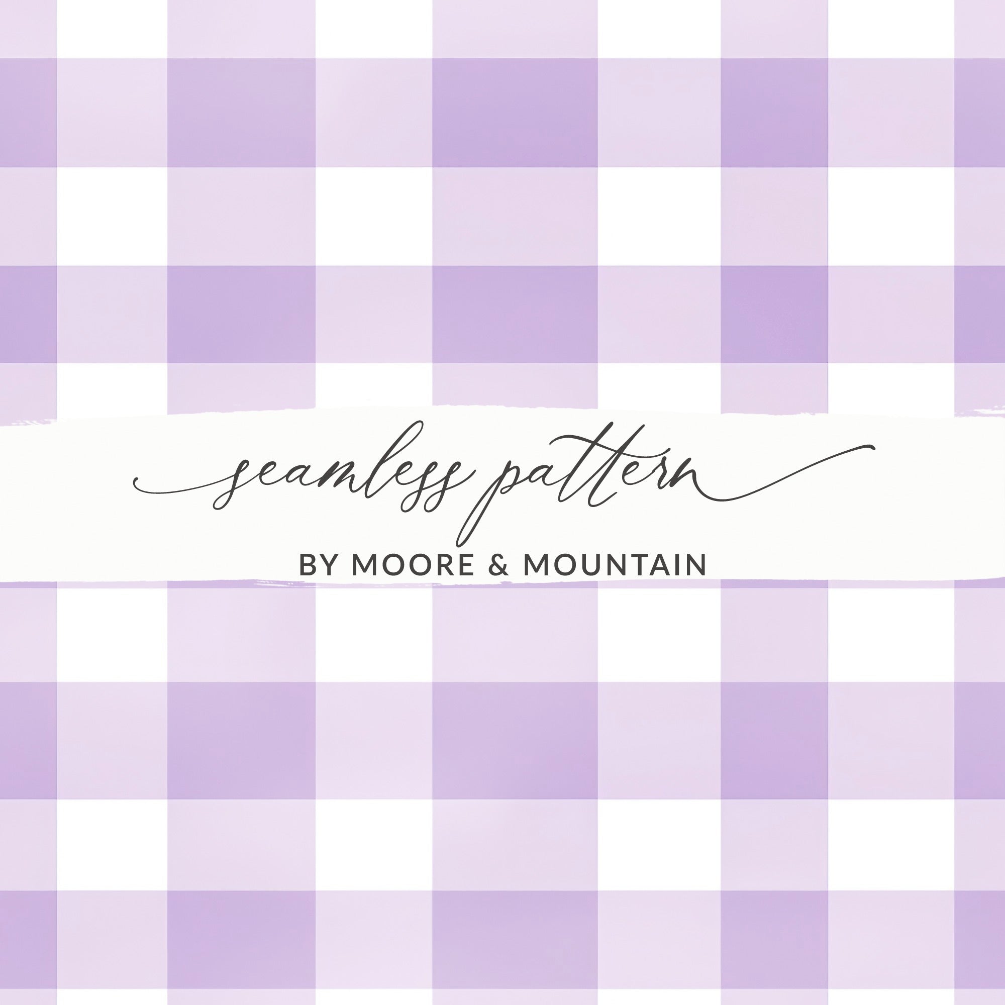 Purple and White Gingham Seamless Pattern Design