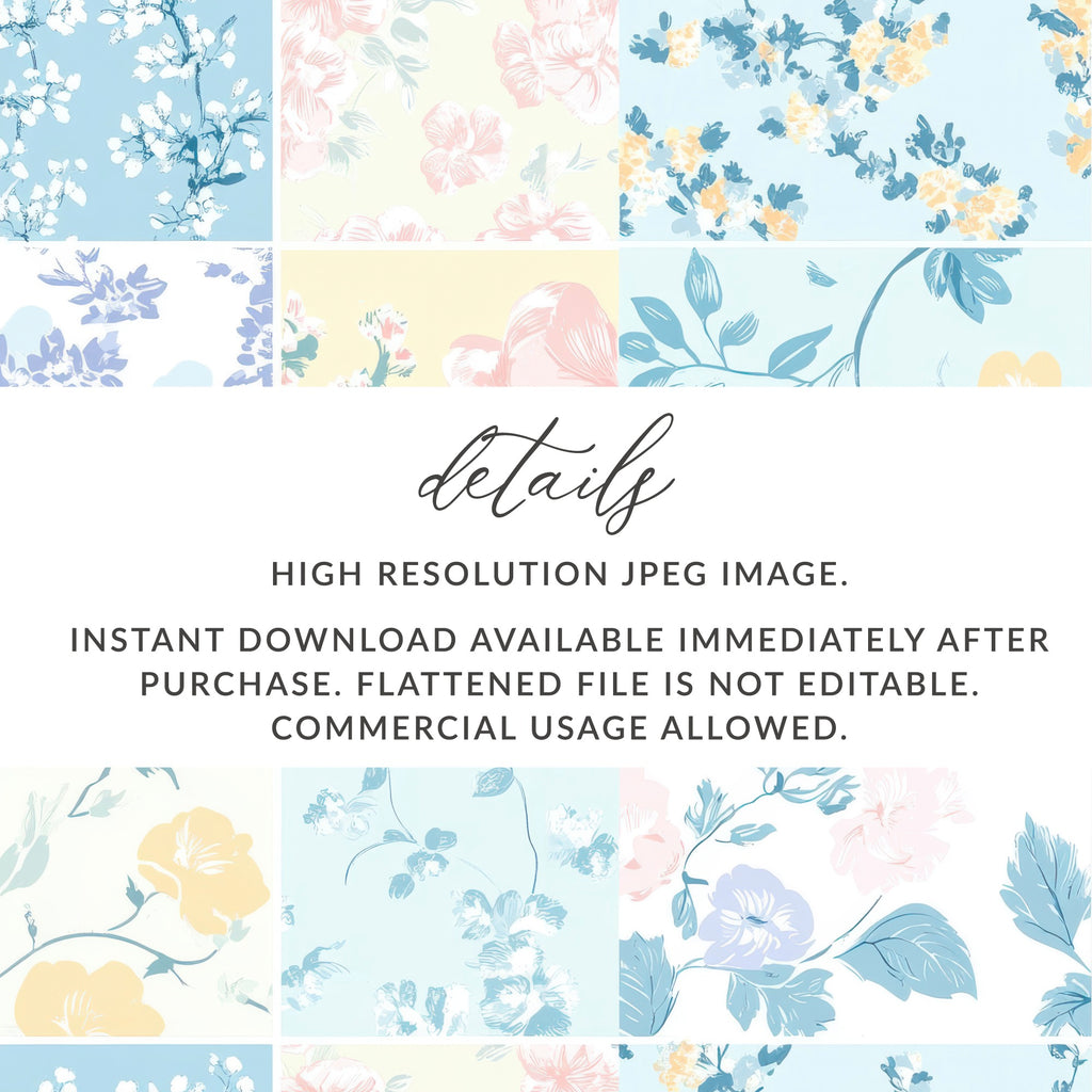 Digital Download High Resolution Floral Pattern Set