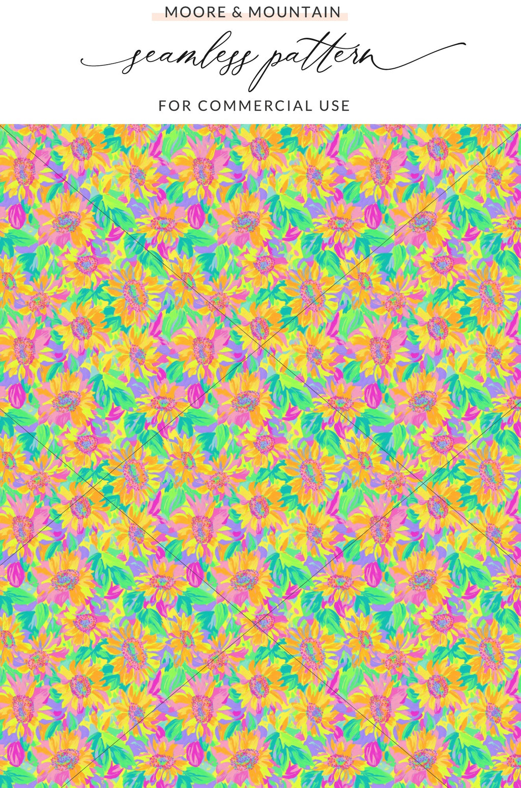 Colorful Floral Seamless Pattern for Commercial Use