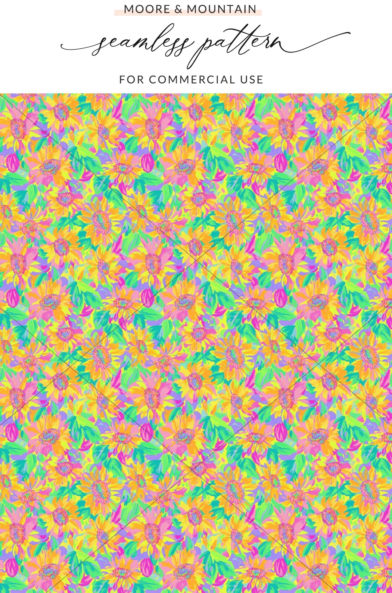 Colorful Floral Seamless Pattern for Commercial Use