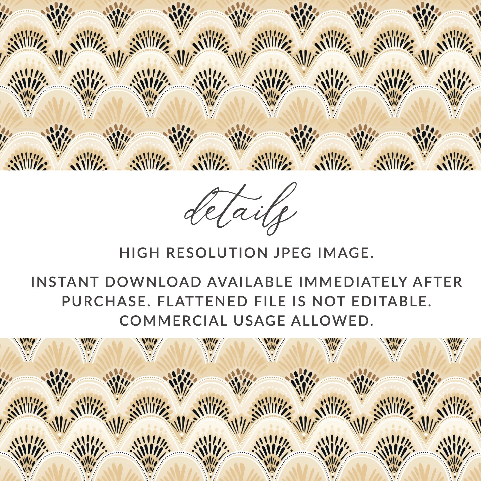 Art Deco Pattern Instant Download High Resolution JPEG Image