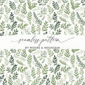 Elegant Botanical Greenery Seamless Pattern design