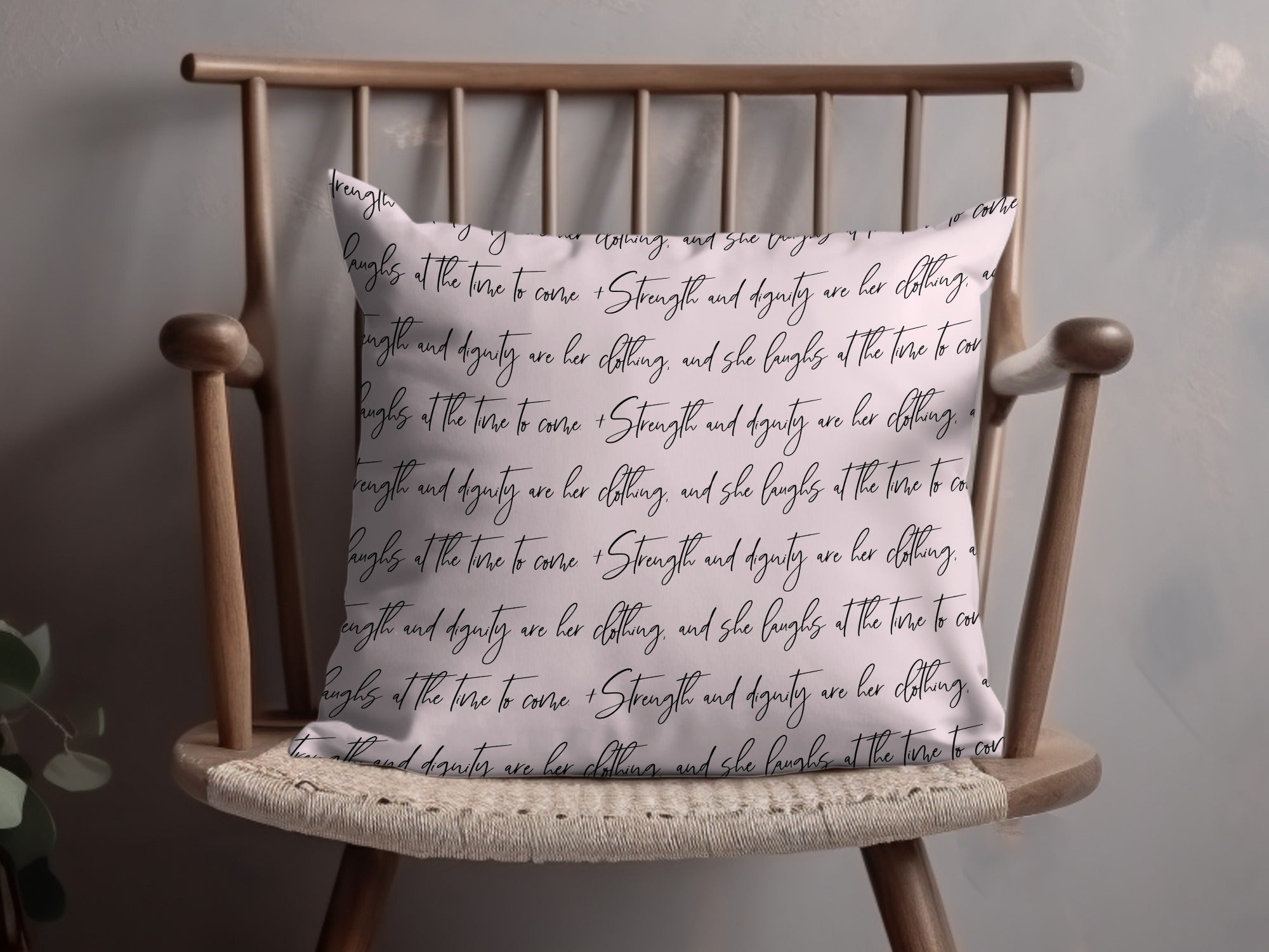 Strength and Dignity Motivational Pillow Case