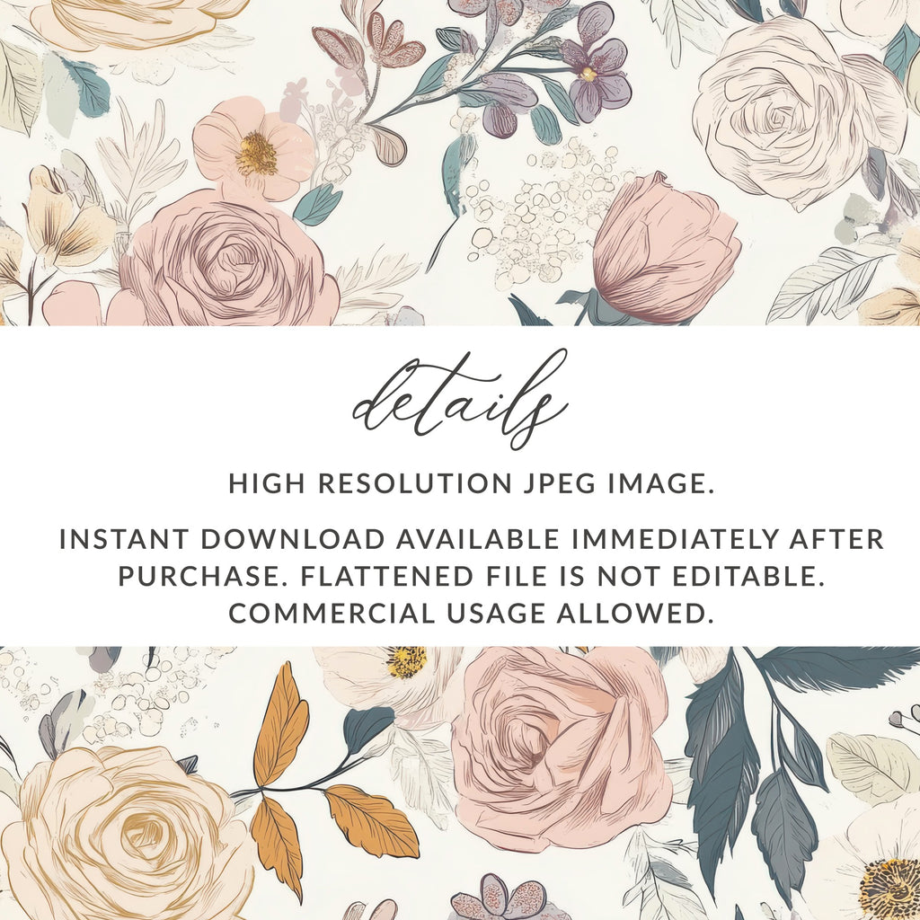 Beautiful High Resolution Floral JPEG Instant Download