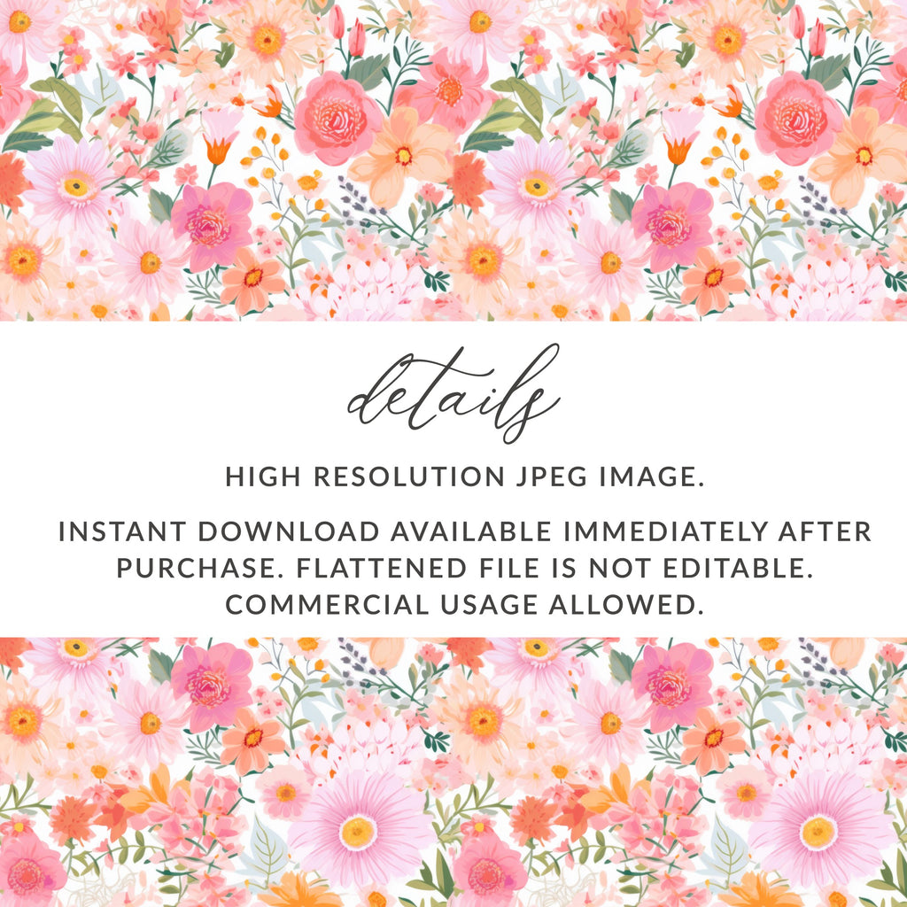 Colorful Floral Pattern High-Resolution JPEG File Download