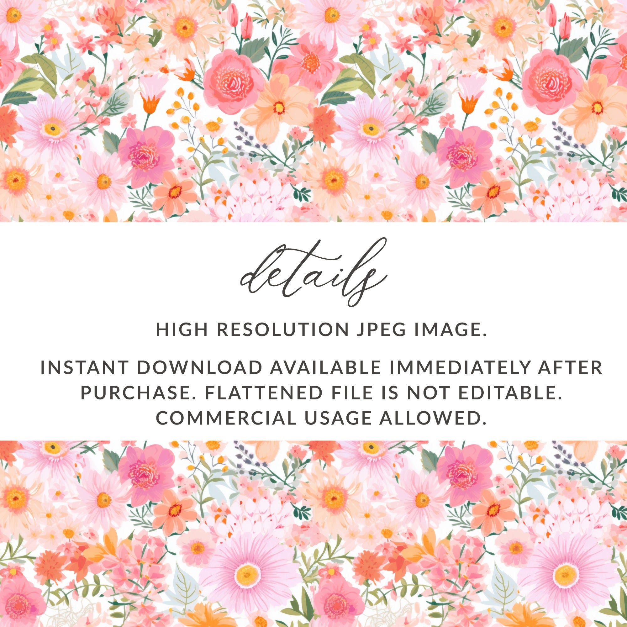 Colorful Floral Pattern High-Resolution JPEG File Download