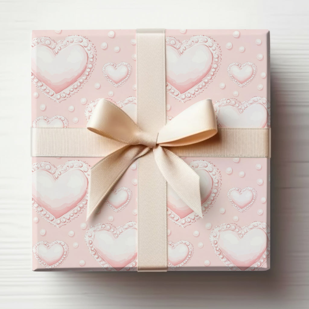 Pink Heart Decorative Gift Box with Ribbon for Special Occasions