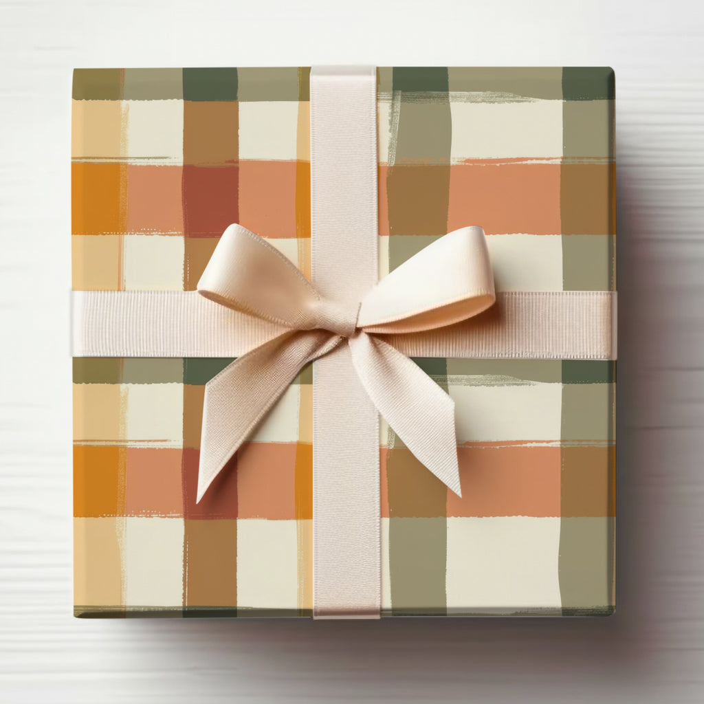 Elegant Pastel Plaid Gift Wrap Present Box Product