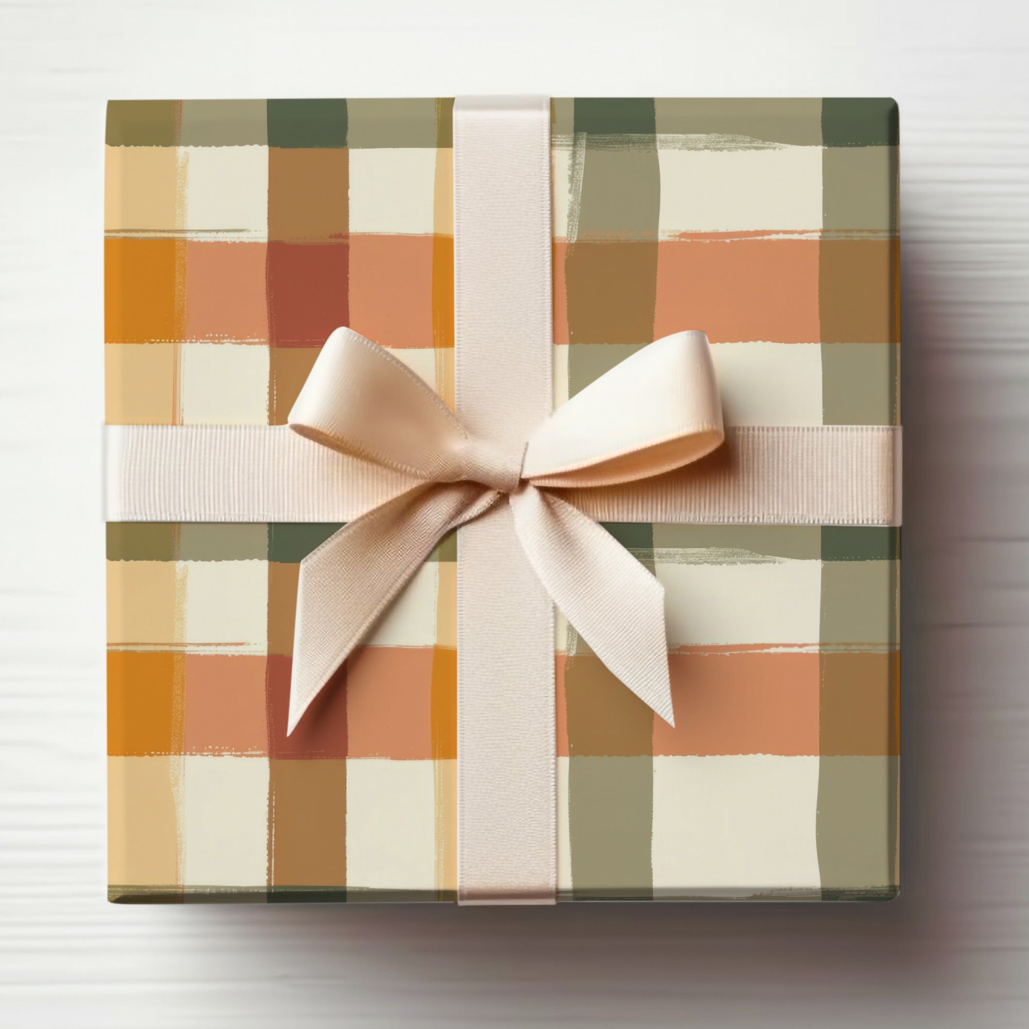 Elegant Pastel Plaid Gift Wrap Present Box Product