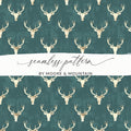 Deer Head Pattern Seamless Design by Moore and Mountain