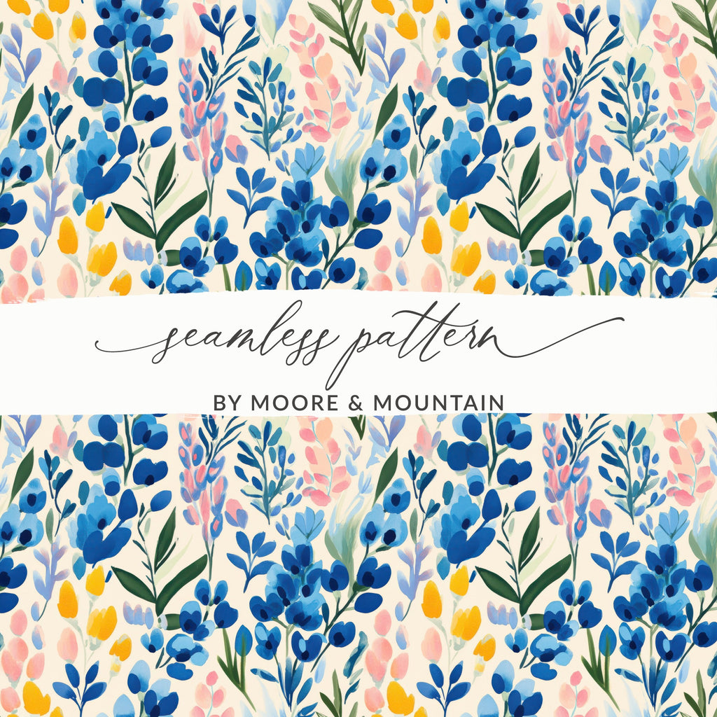 Colorful Floral Seamless Pattern by Moore & Mountain