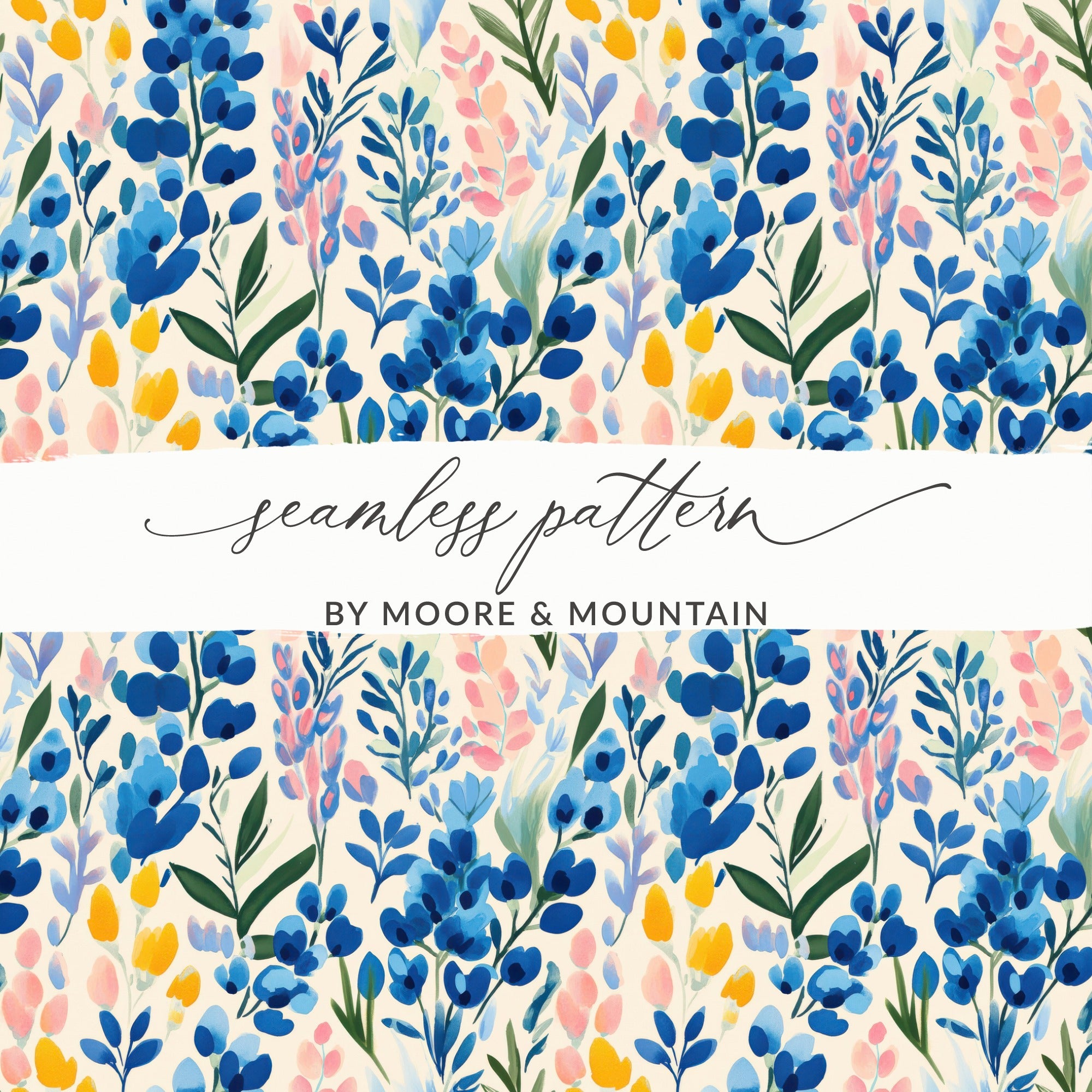 Colorful Floral Seamless Pattern by Moore & Mountain