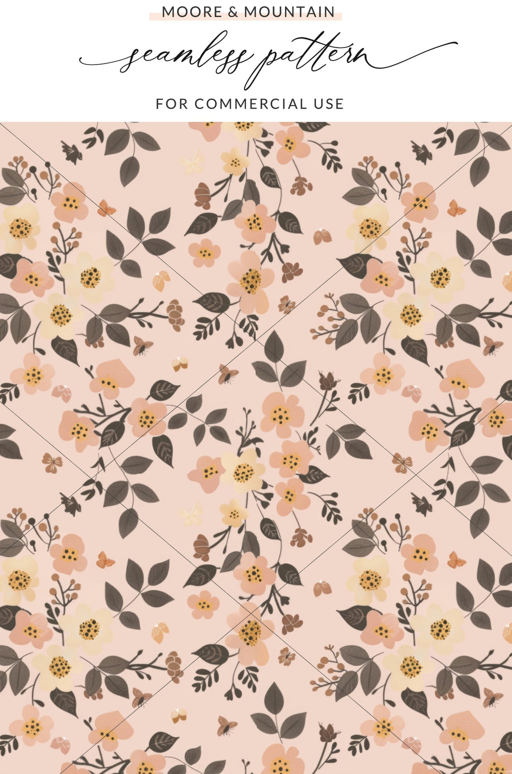 Seamless Floral Pattern for Commercial Use Product