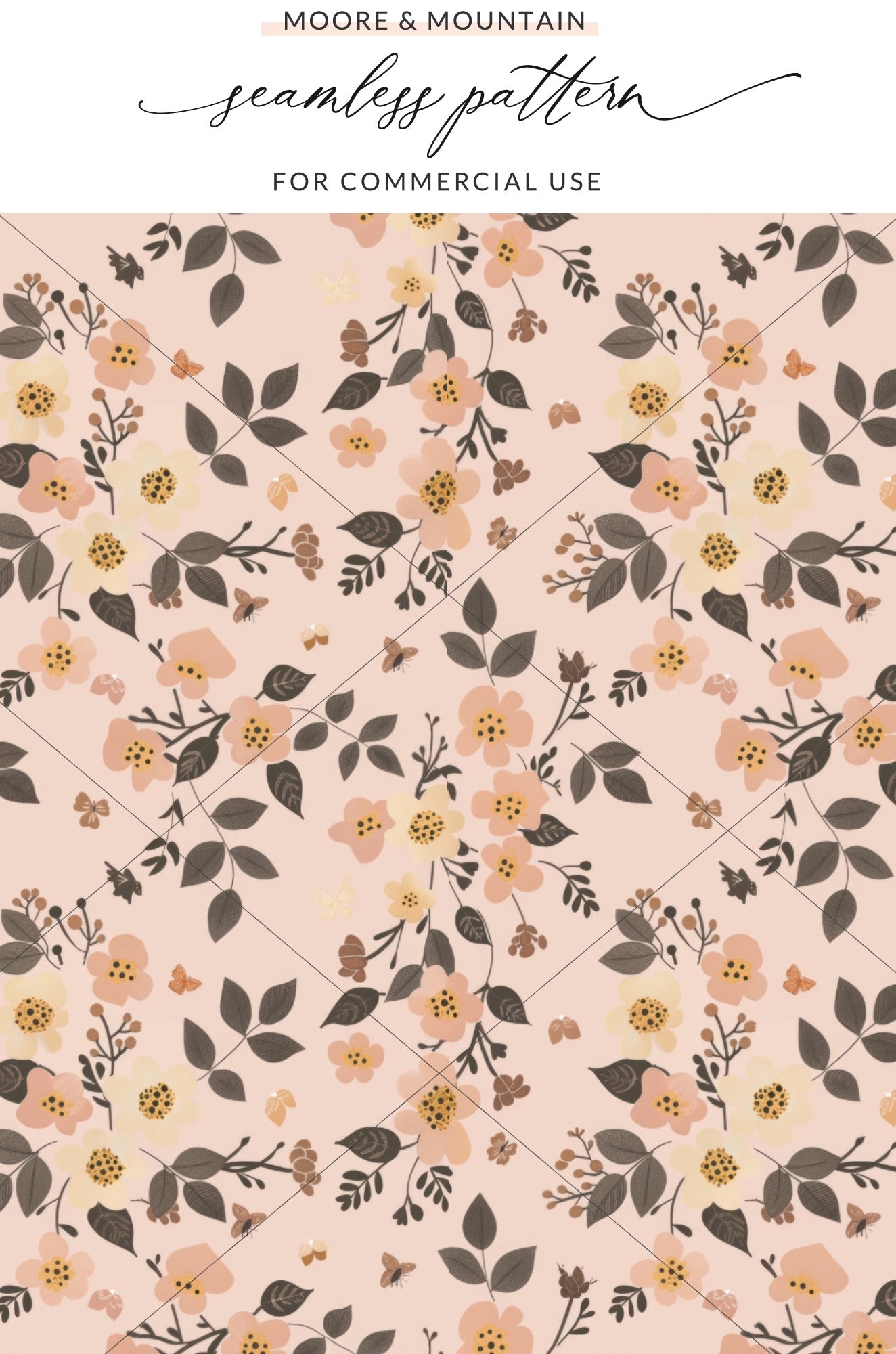 Seamless Floral Pattern for Commercial Use Product