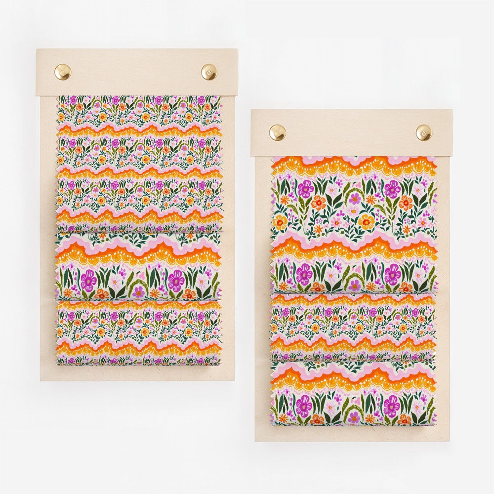 Vibrant Floral Patterned Decor with Gold Details