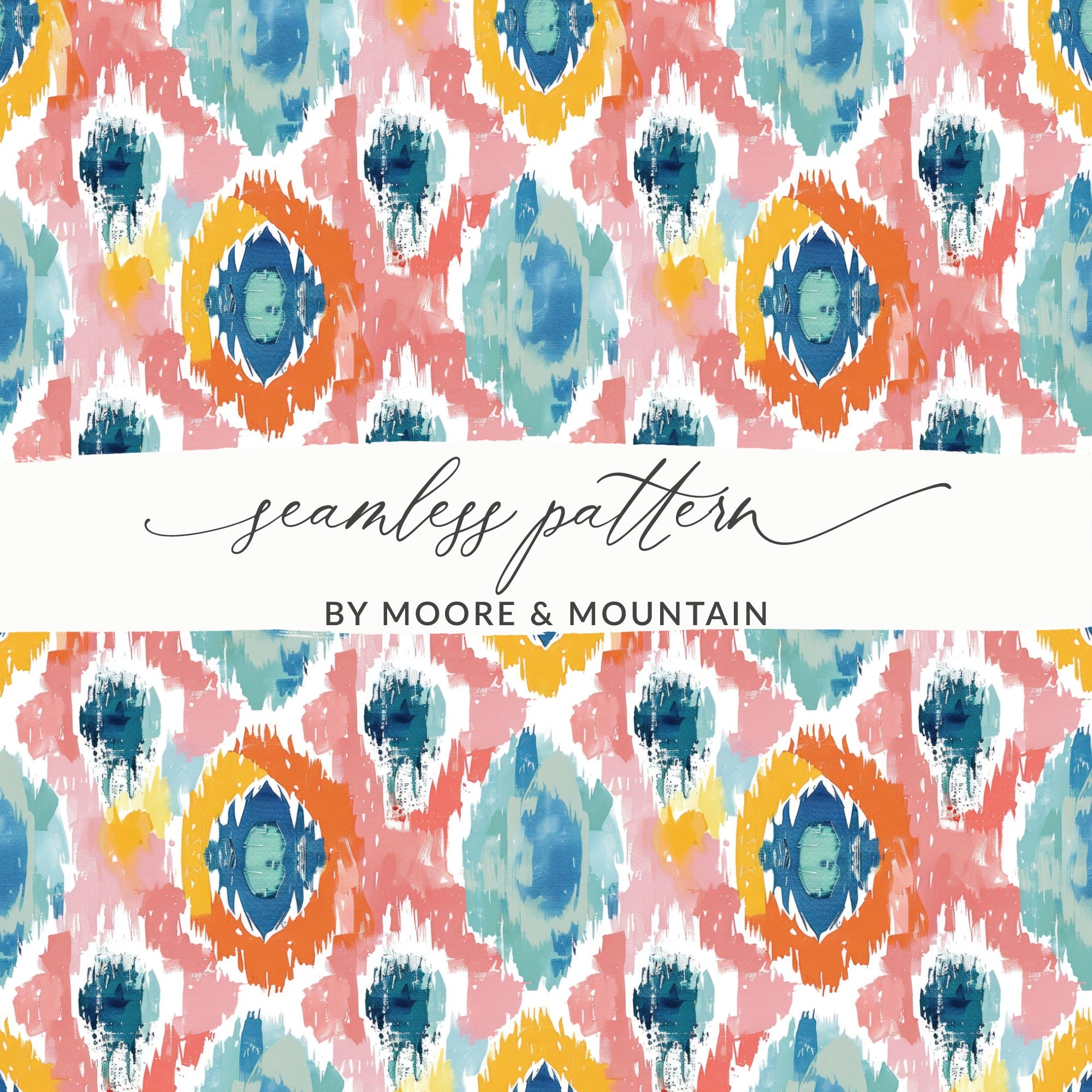 Colorful Abstract Seamless Pattern by Moore & Mountain print