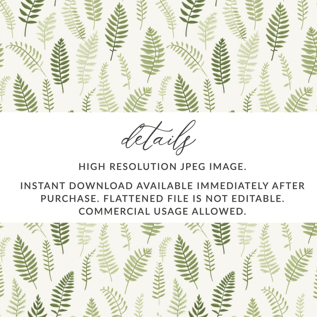 High Resolution JPEG Fern Leaves Instant Download Image