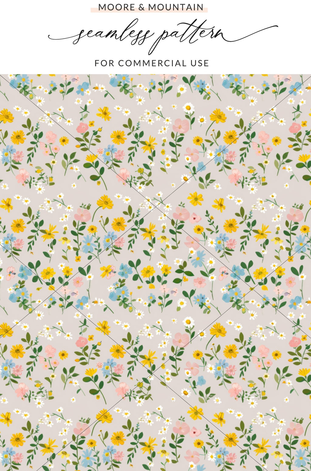 Beautiful Floral Seamless Pattern for Various Crafts