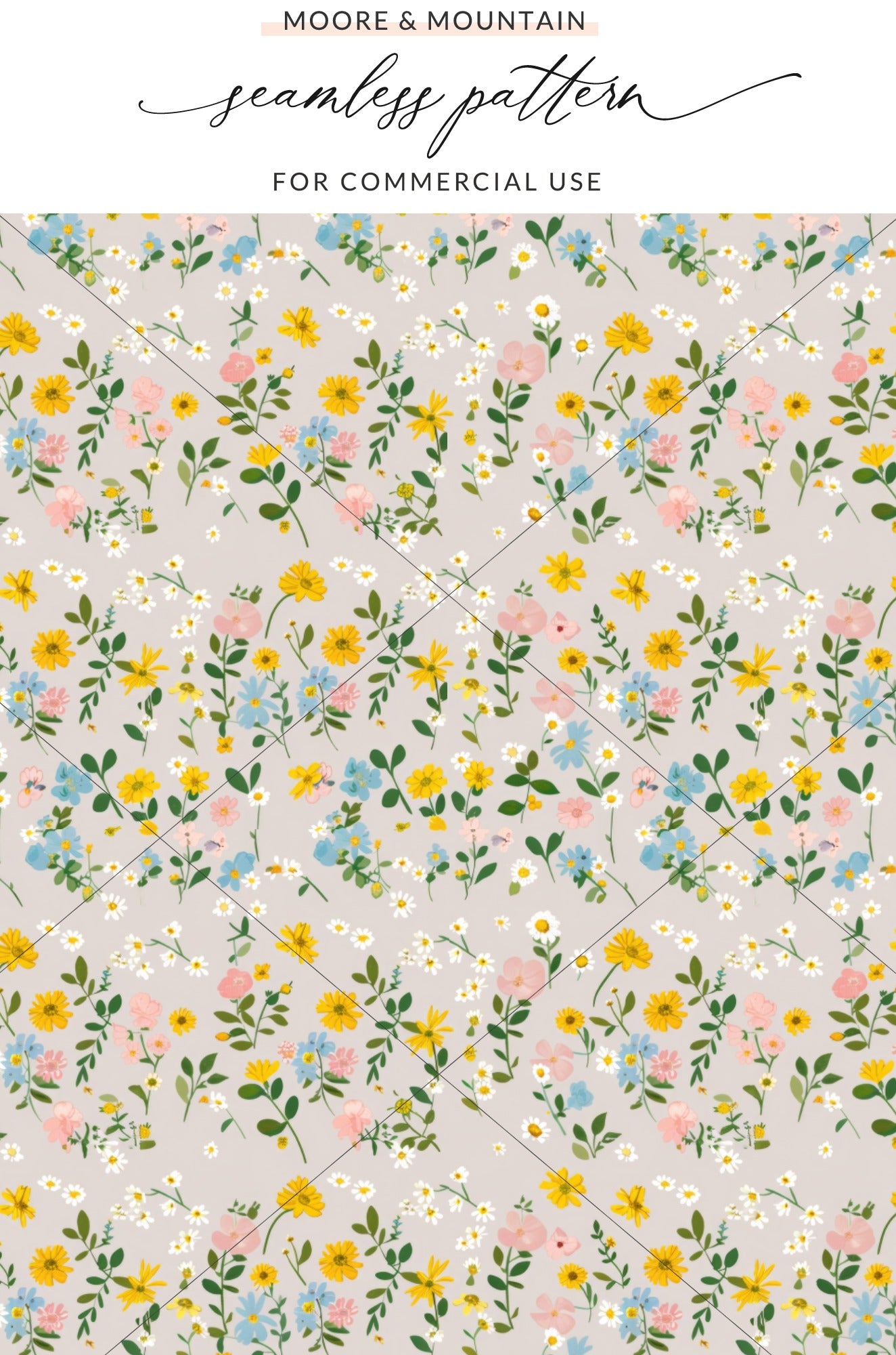 Beautiful Floral Seamless Pattern for Various Crafts