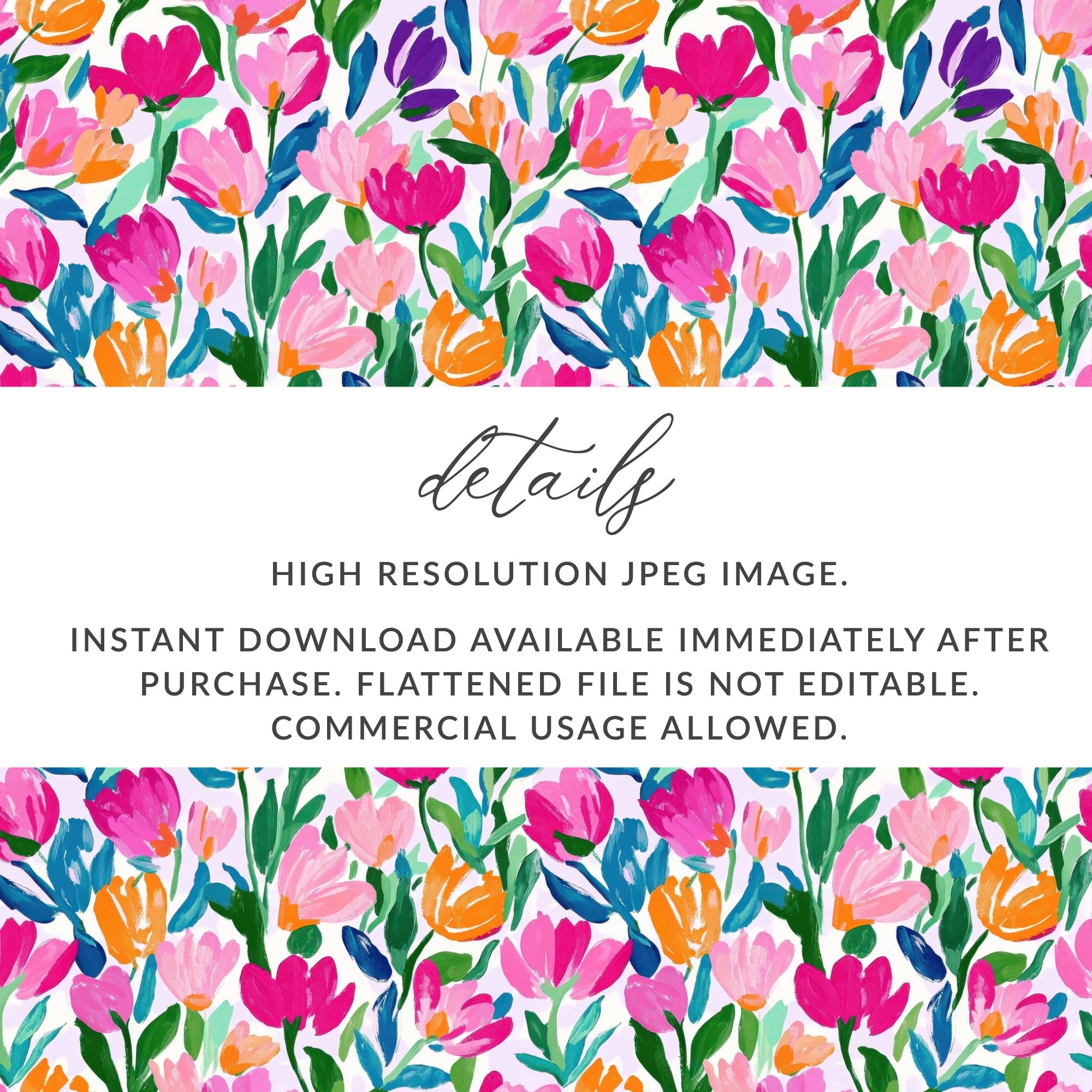 Colorful Floral Pattern High Resolution JPEG Image