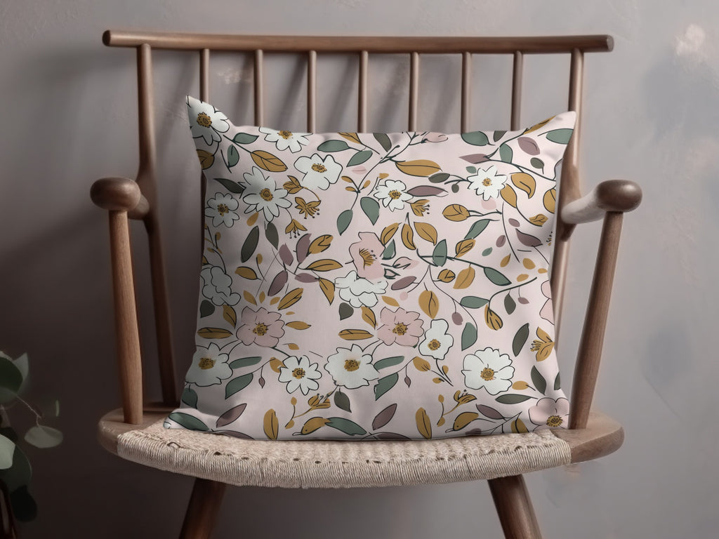 Floral Pattern Decorative Pillow for Cozy Home Decor
