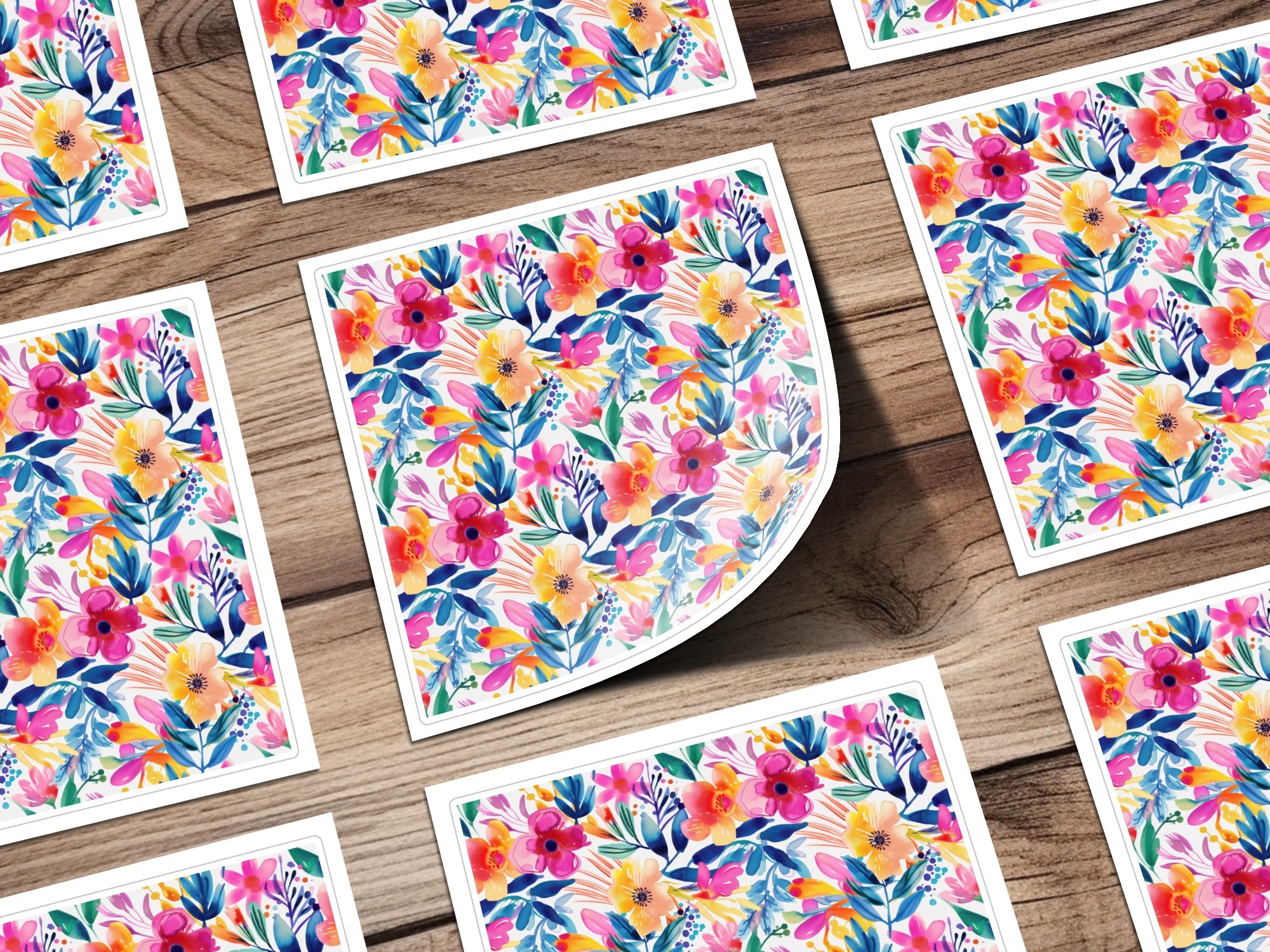 Vibrant Watercolor Floral Botanical Pattern Design product type