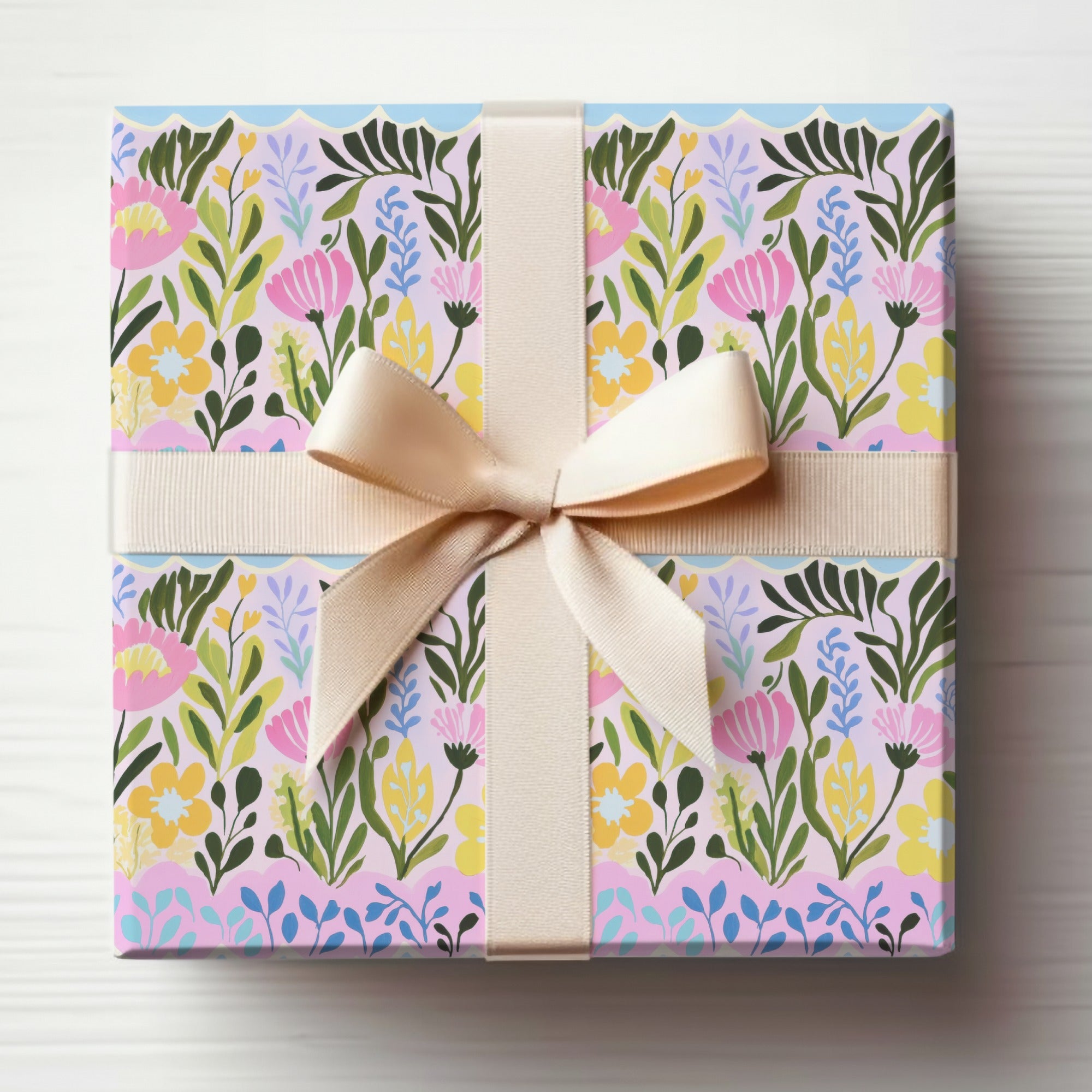 Floral Gift Box with Ribbon for Special Occasions