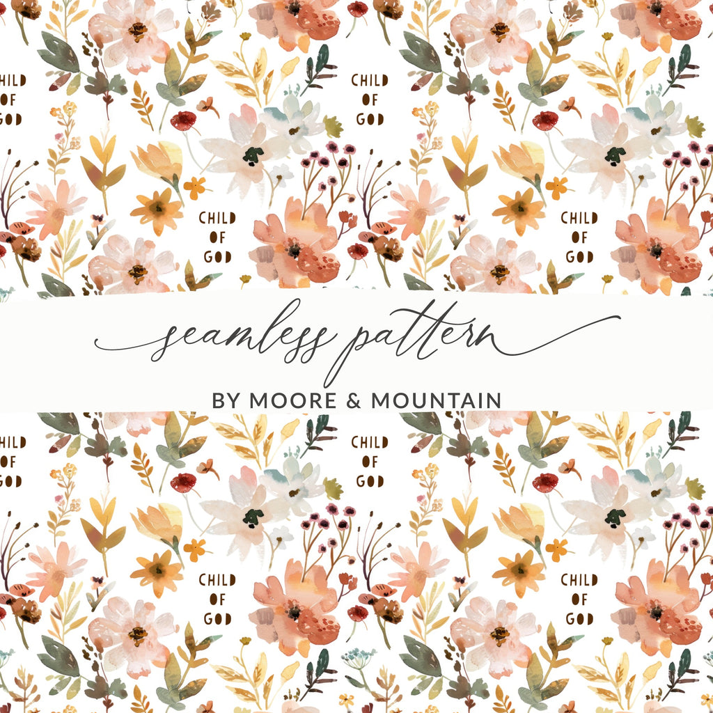 Child of God Seamless Floral Pattern by Moore & Mountain