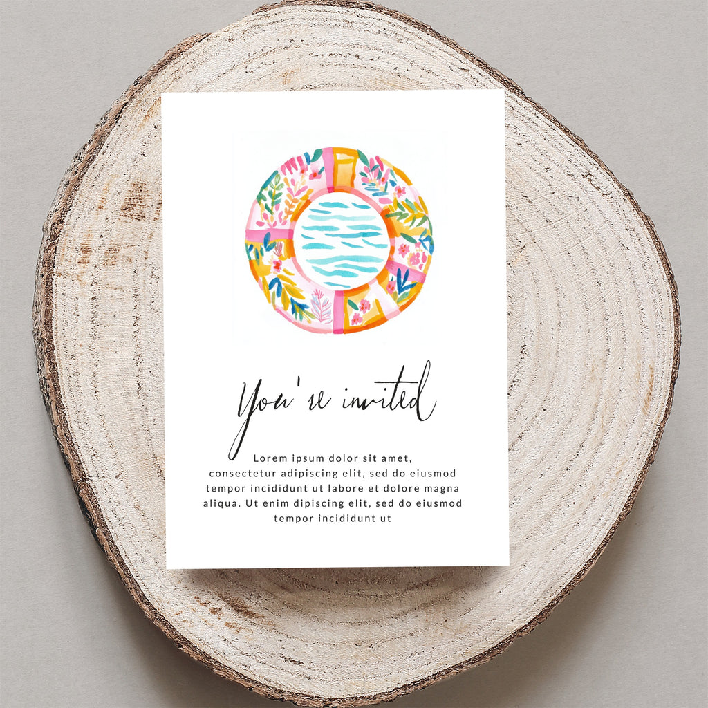 SVG Floral Pool Float SVG, Summer Water PNG, Preppy Neon Clipart, Girly Beach Illustration, Trendy Sticker Design, Sublimation Digital Art