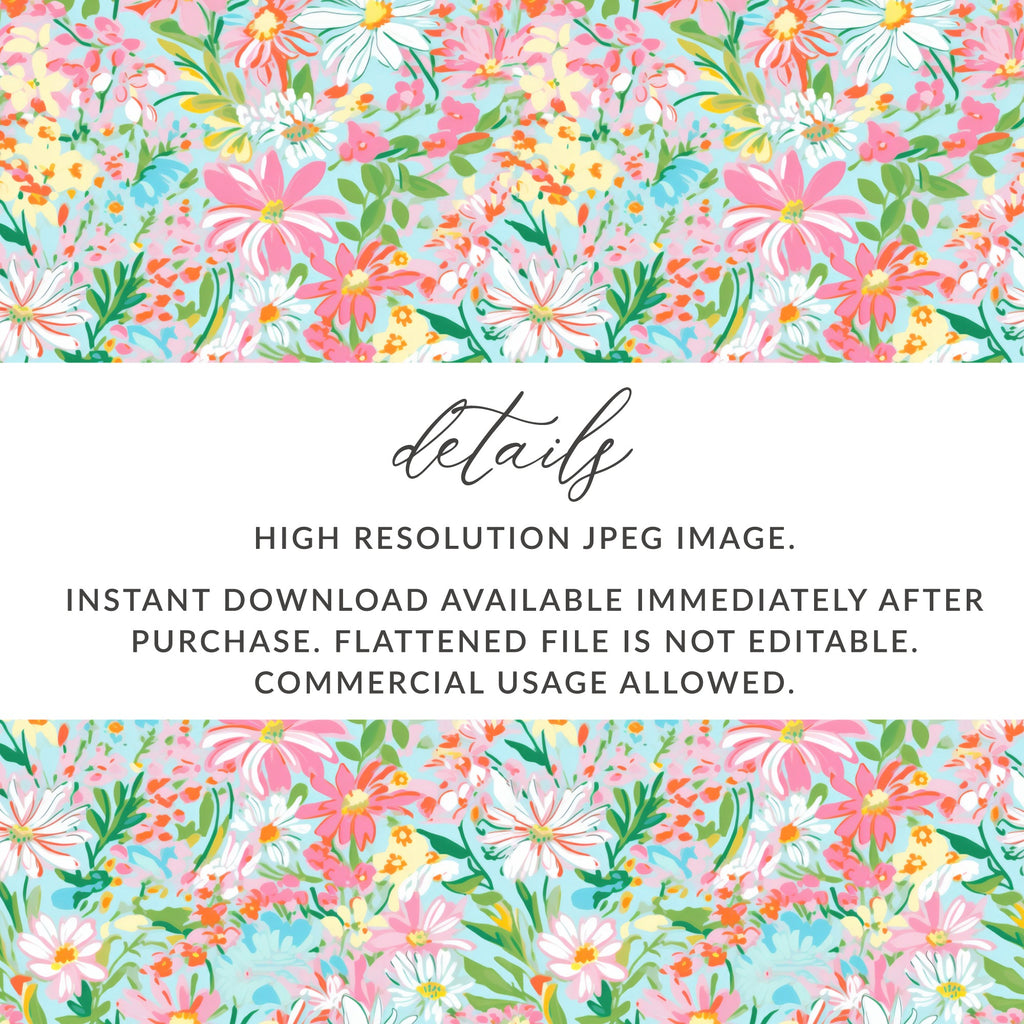 Vibrant Floral High-Resolution JPEG Image Instant Download