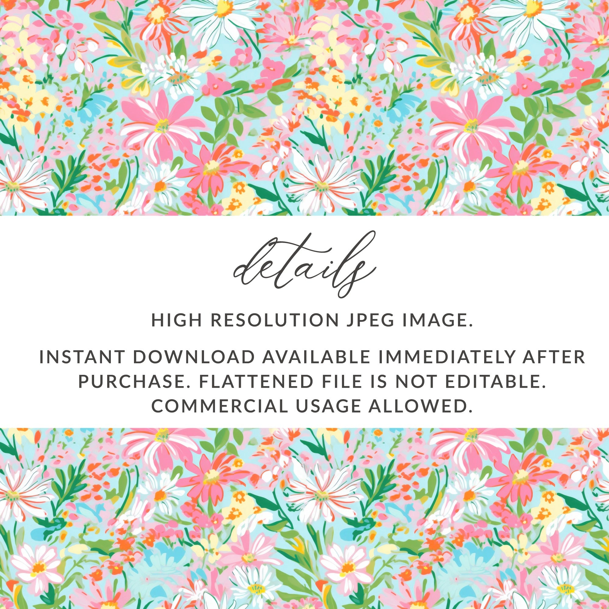 Vibrant Floral High-Resolution JPEG Image Instant Download