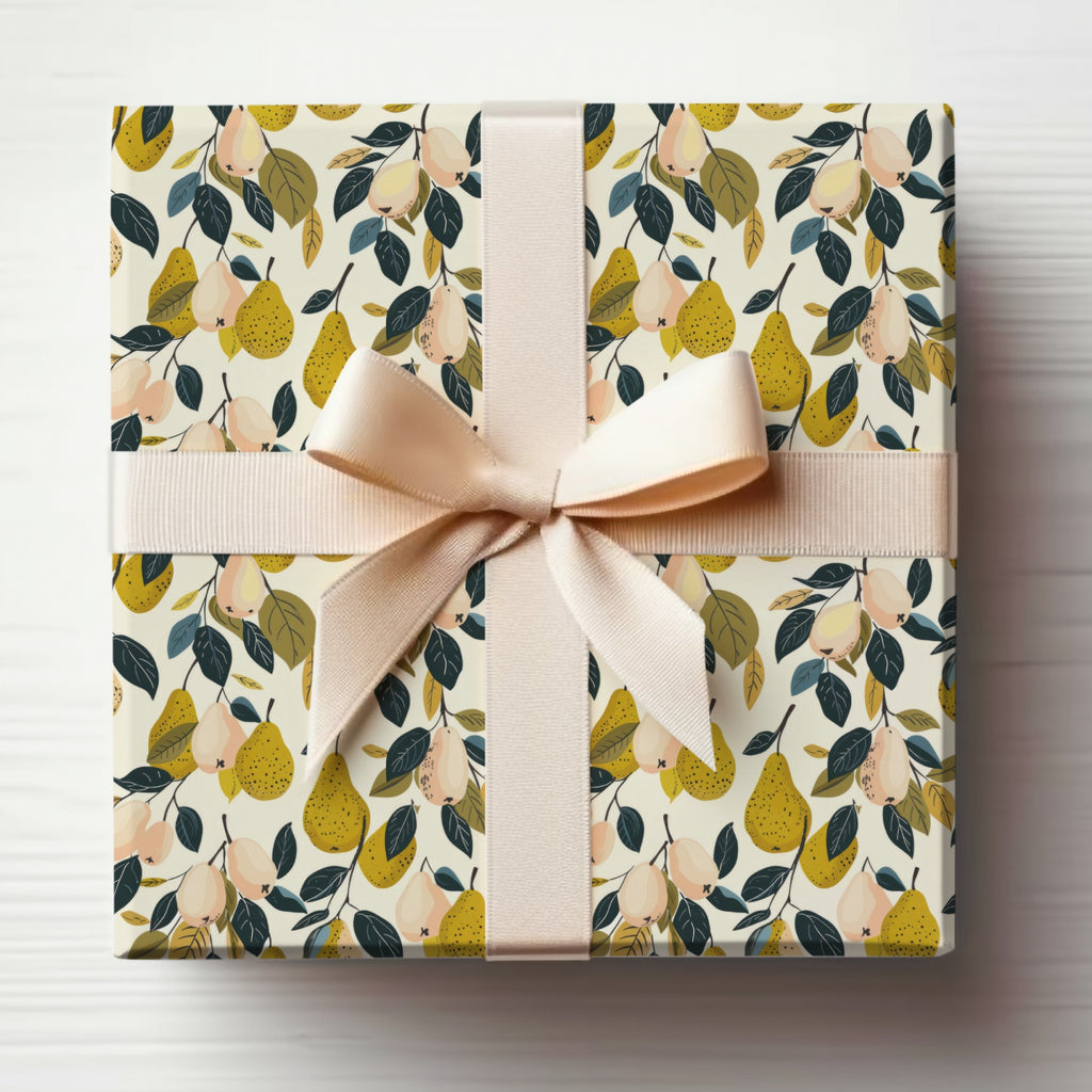 Elegant Floral Gift Wrapping Paper with Ribbon Bow