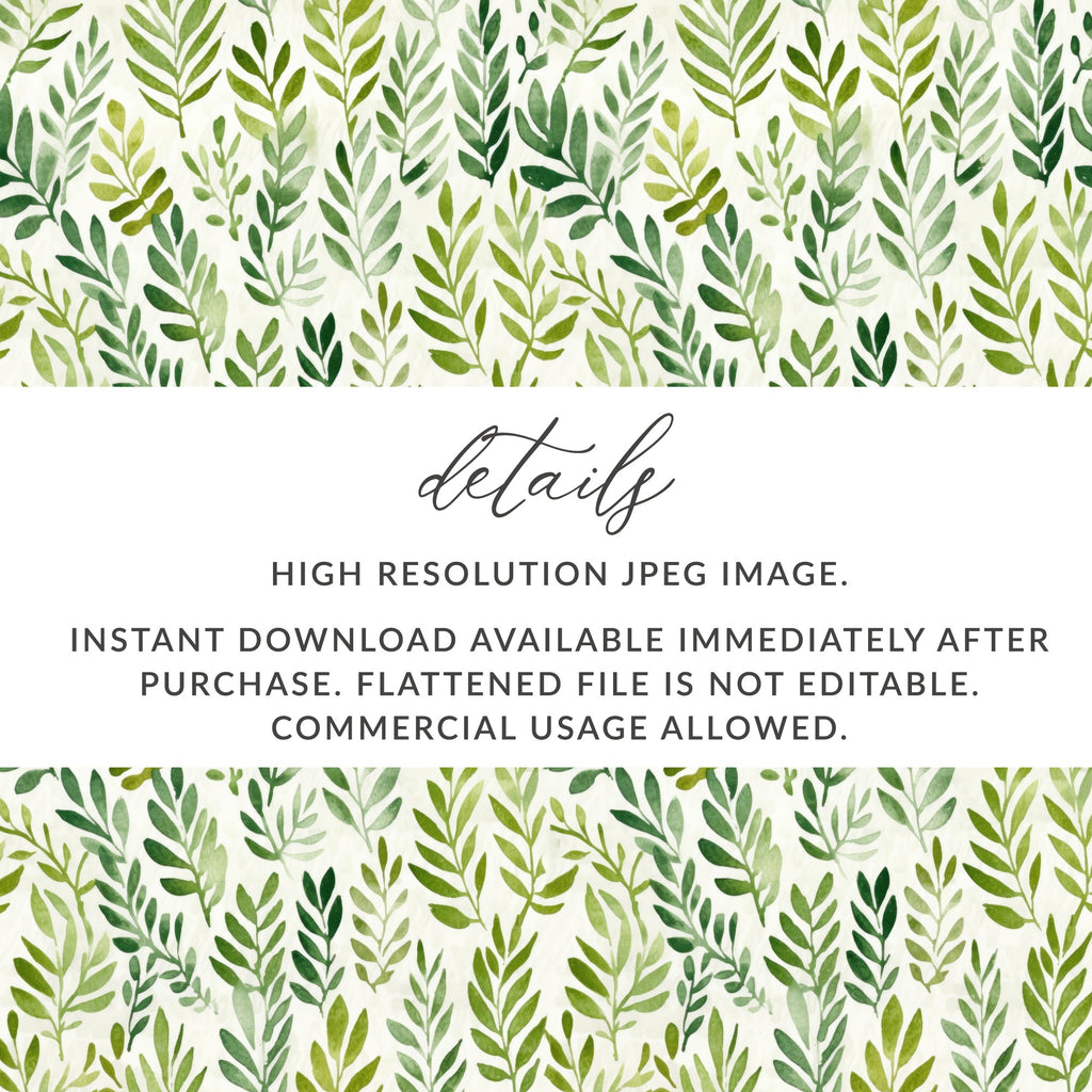 High Resolution Leaf Pattern JPEG Image Instant Download