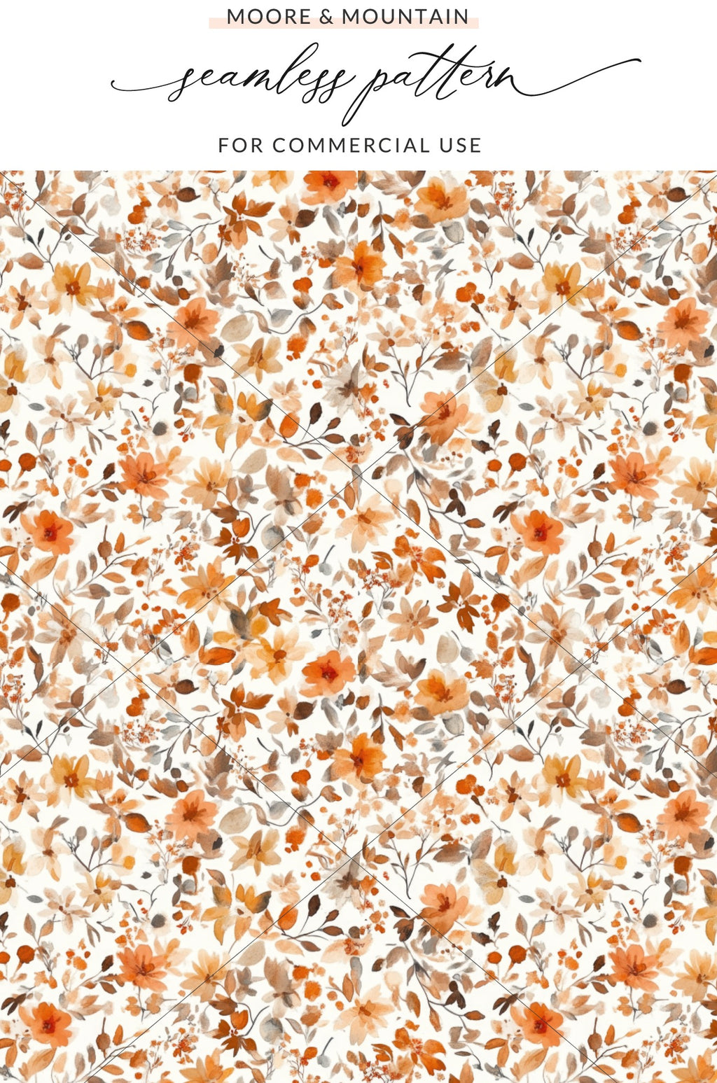 Moore and Mountain Seamless Pattern For Commercial Use