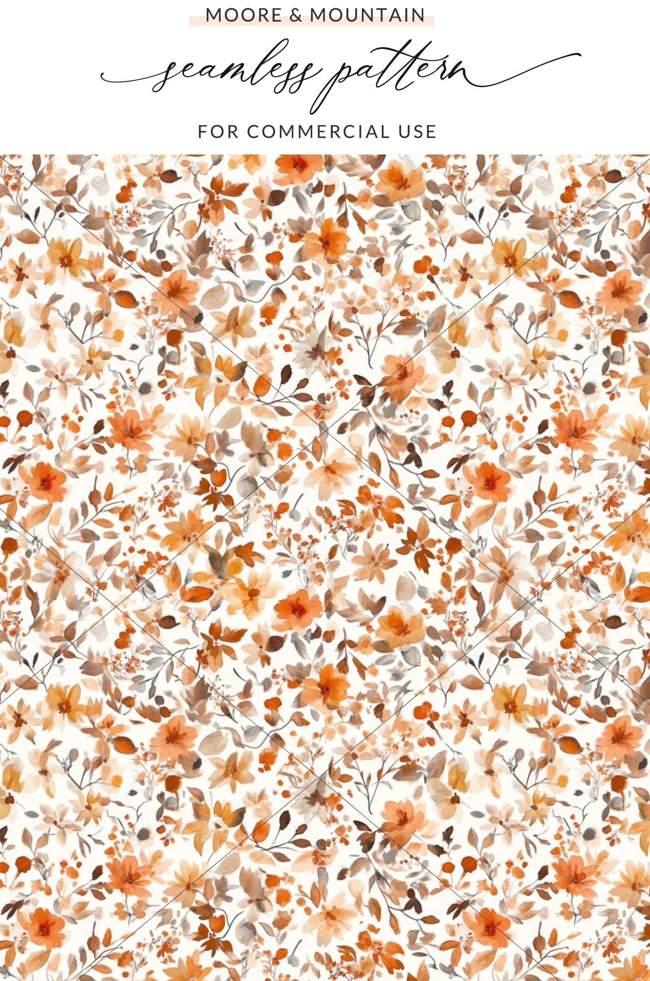Moore and Mountain Seamless Pattern For Commercial Use