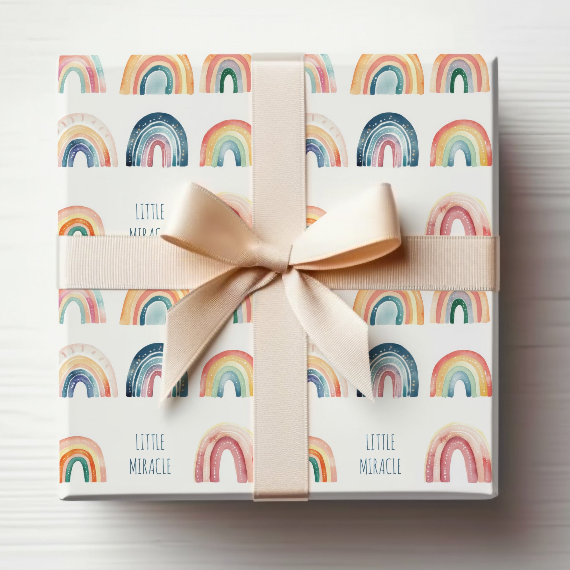 Little Miracle Rainbow Gift Wrap Design Box