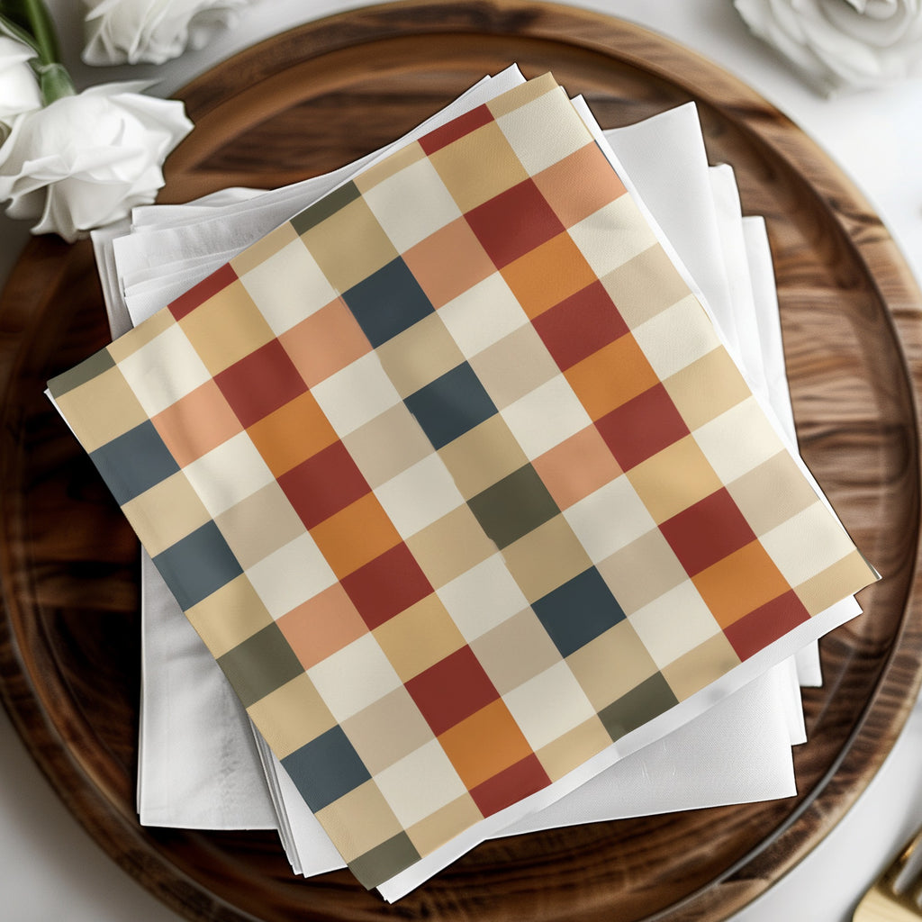 Colorful Checkered Pattern on Quality Fabric Product