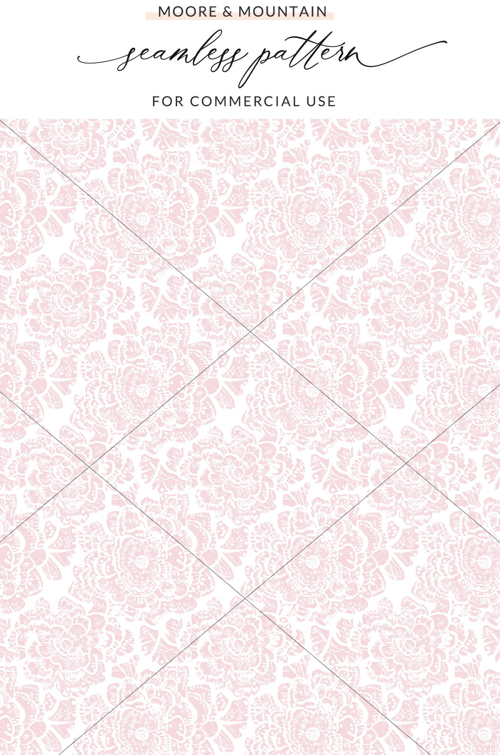 Elegant Pink Floral Seamless Pattern for Commercial Use