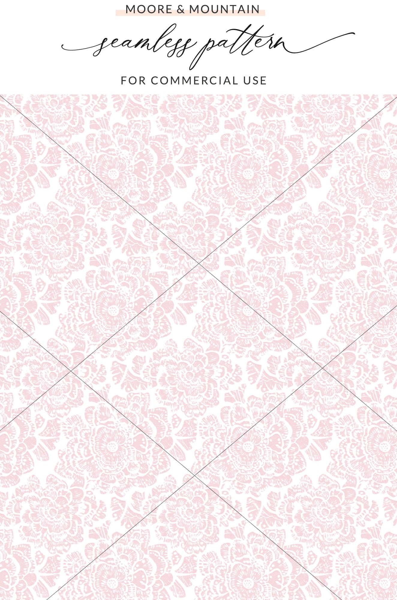 Elegant Pink Floral Seamless Pattern for Commercial Use