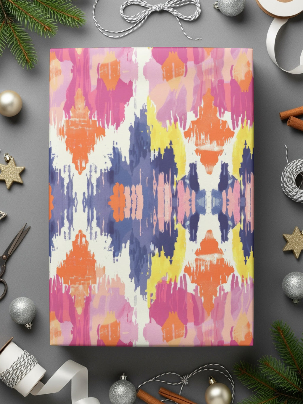 Colorful Abstract Pattern Gift Wrap for Festive Occasions