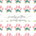 Paw Print Floral Seamless Pattern BY MOORE & MOUNTAIN product type