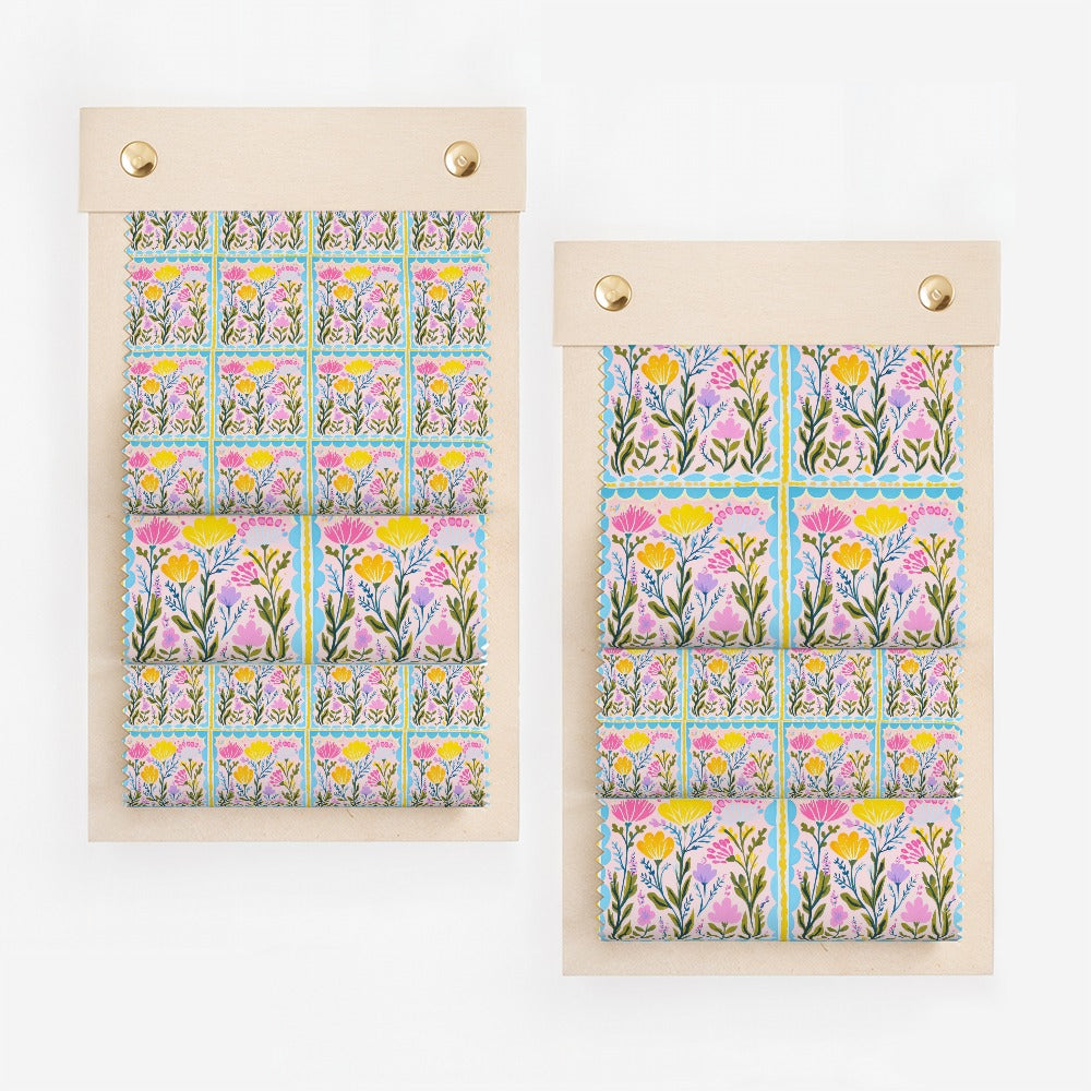 Floral Pattern Decorative Wall Hanging Enclosed with Gold