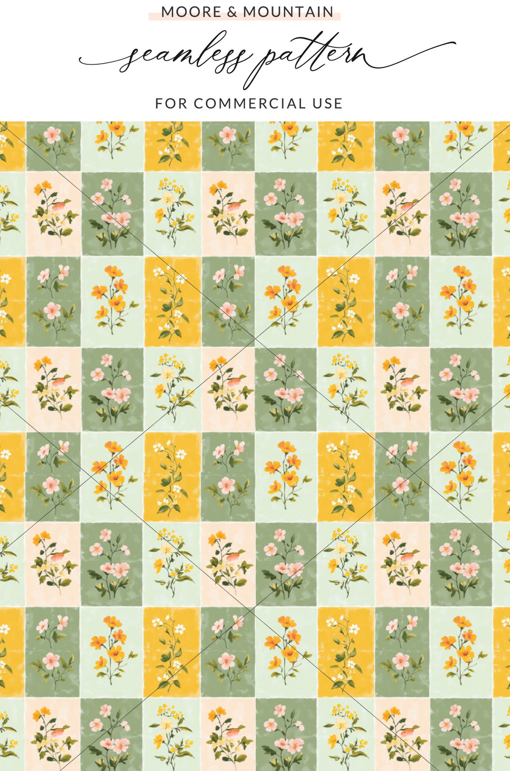 Floral Seamless Pattern for Commercial Use Product