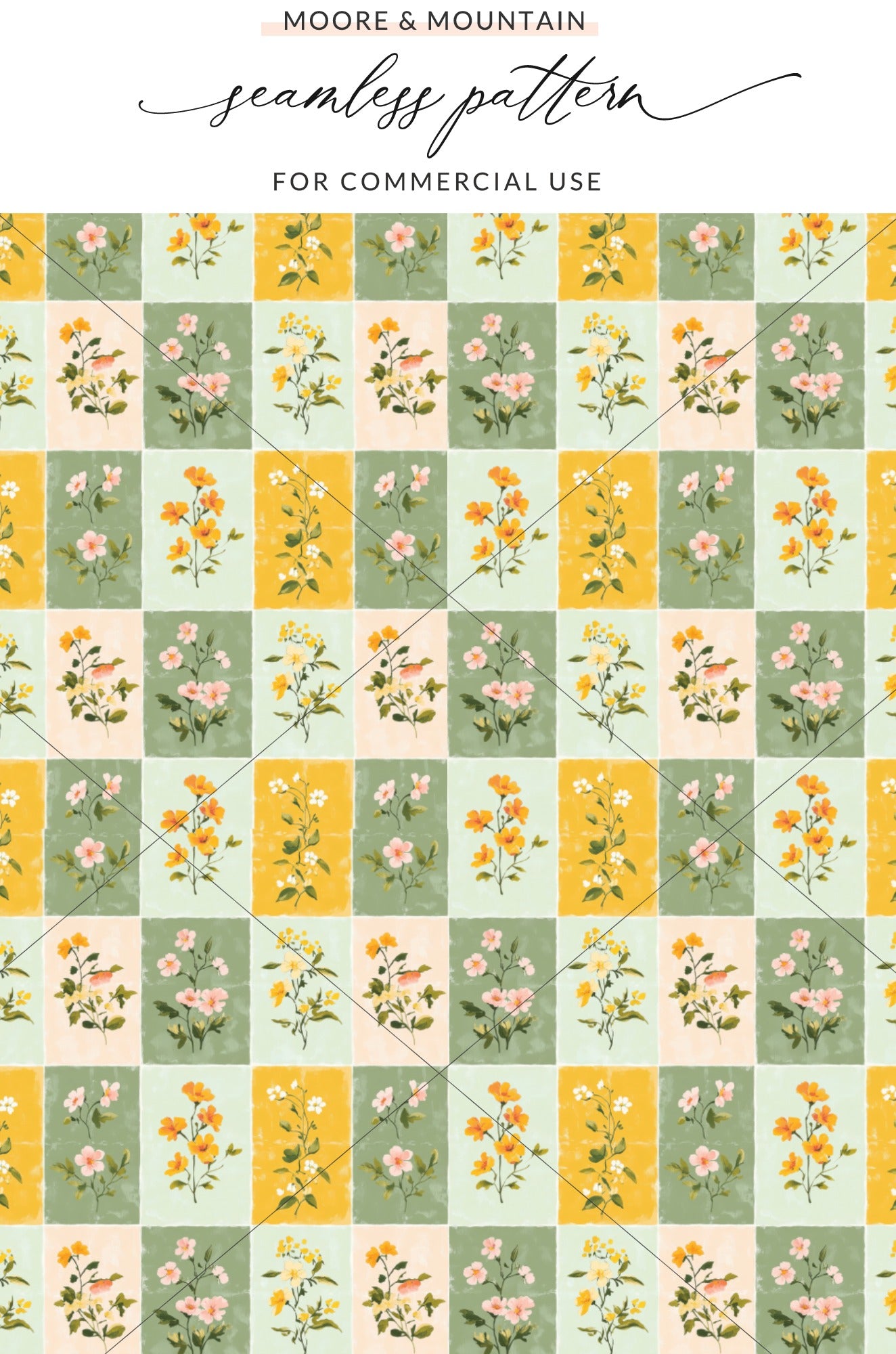 Floral Seamless Pattern for Commercial Use Product
