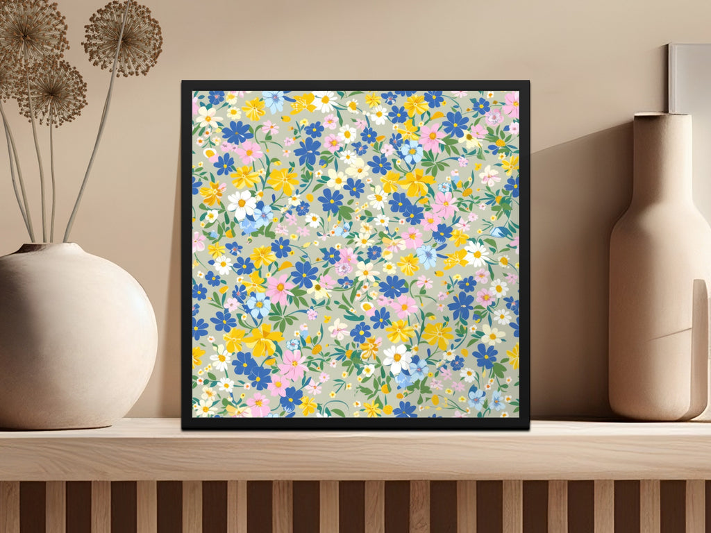 Colorful Floral Pattern Wall Art Decor