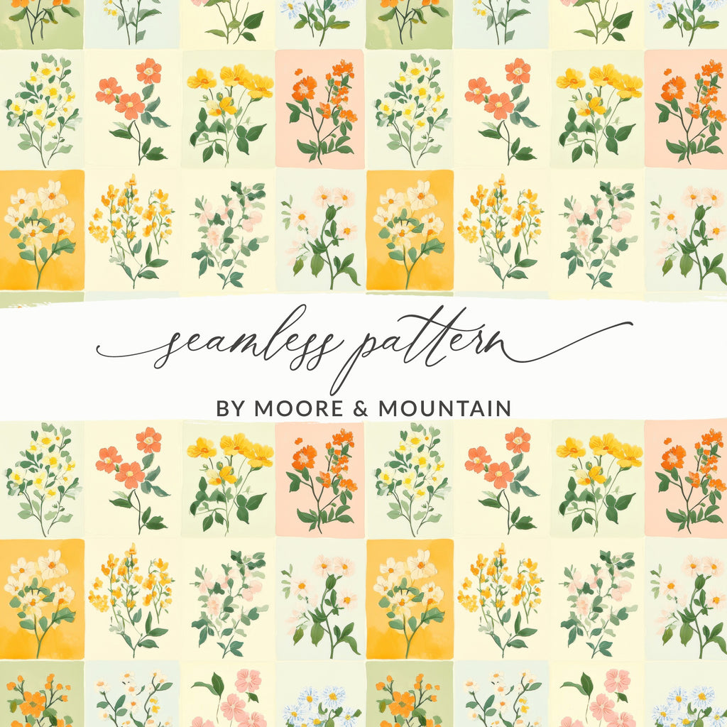 Floral and Colorful Seamless Pattern by Moore & Mountain