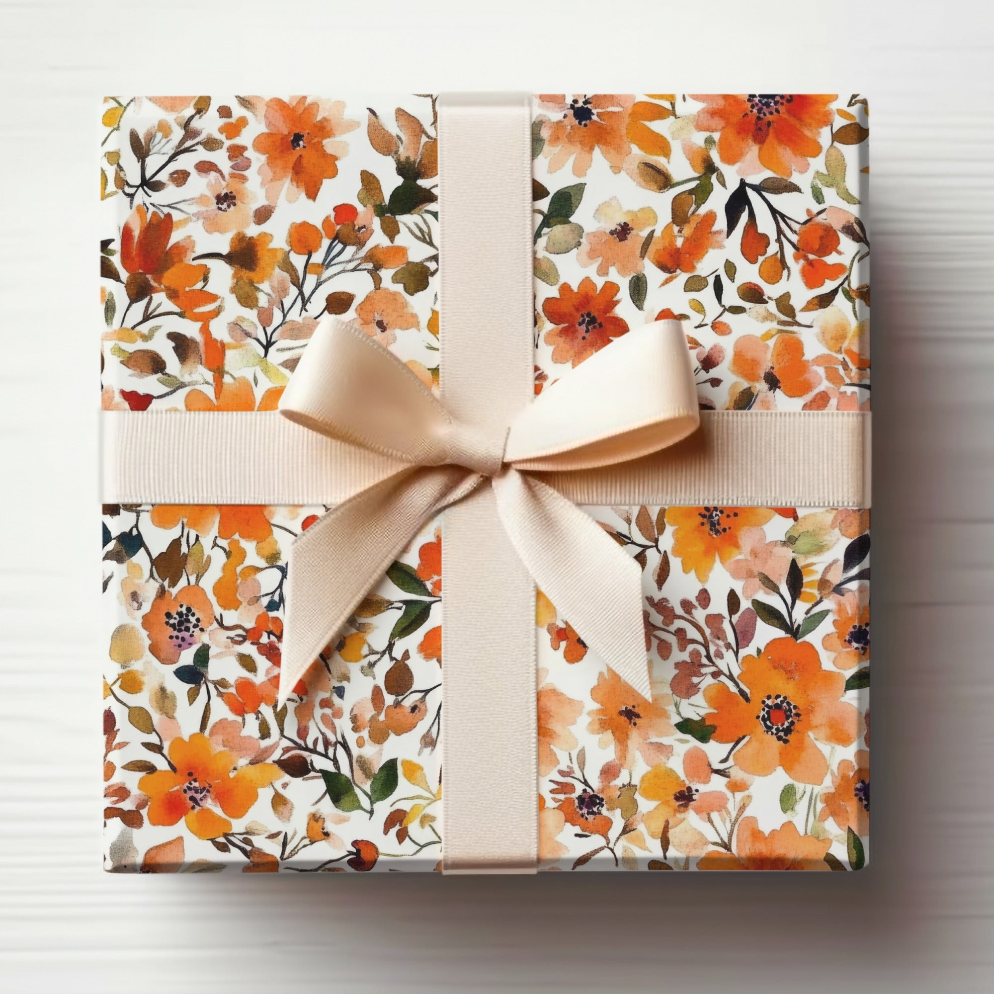 Elegant Floral Gift Box with Ribbon Perfect for Any Occasion