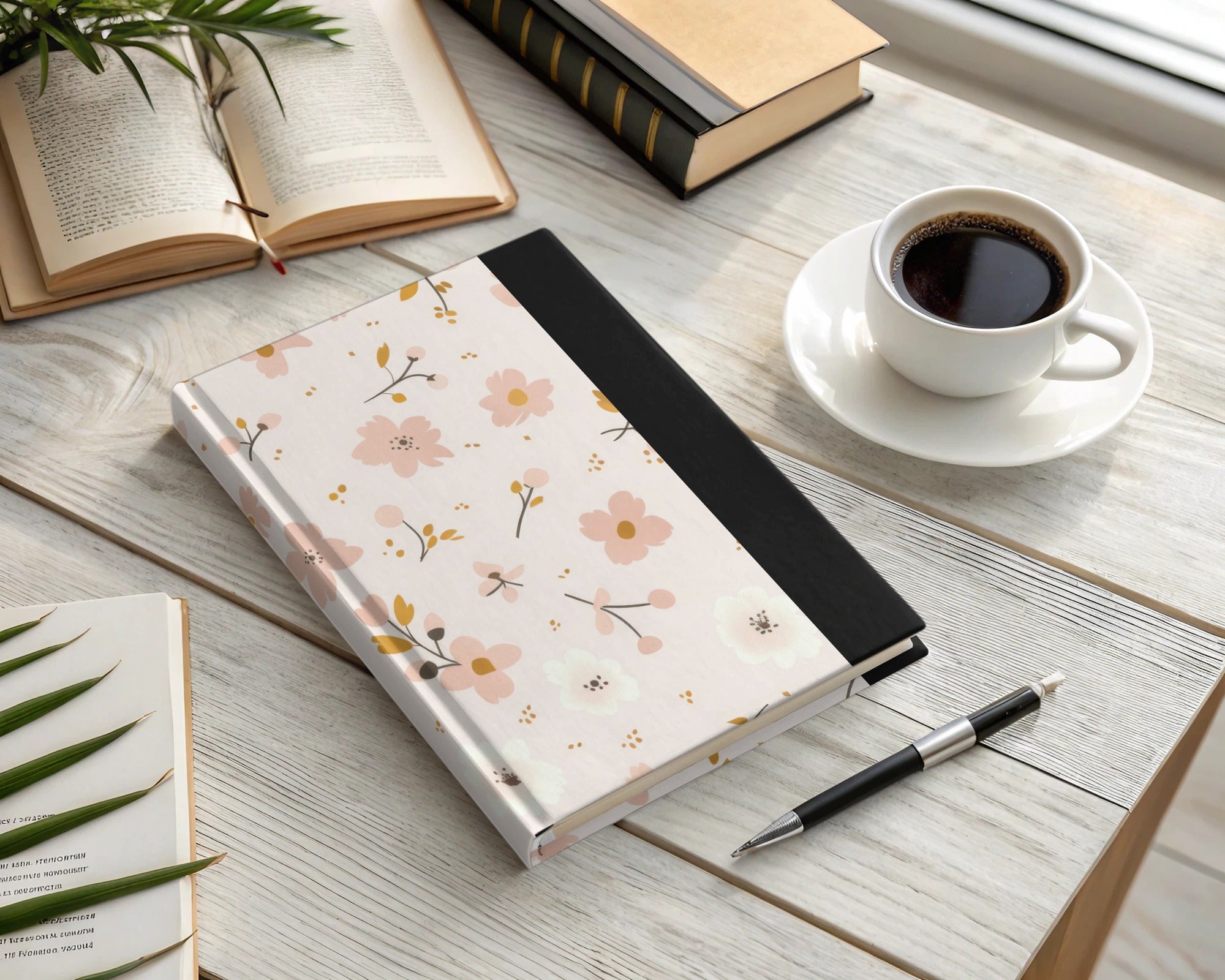 Floral Pattern Hardcover Journal for Writing and Notes