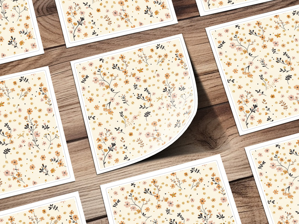 Floral Pattern with Yellow and Black Elements product